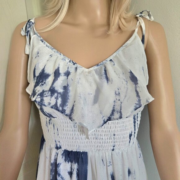GUESS Tie-Dye High/Low Ruffle Long Dress Size XS - Picture 6 of 15